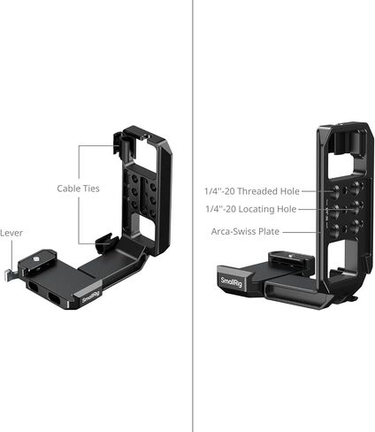 SmallRig Vertical Mount Plate for Cage, Built in 1/4''-20 Thread and Baseplate for Arca-Type, L Bracket Switching Grip for Tripods, for DJI RS 4 Pro/ RS 4 Mini / RS 4 / RS 3 Pro / RS3 / RS2 - 5594 in Saudi Arabia