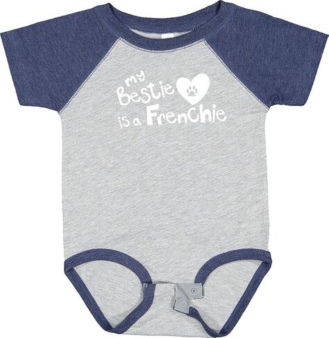 inktastic Bestie Frenchie Baby Bodysuit in Saudi Arabia