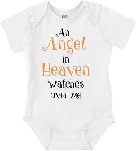 Brisco Brands An Angel In Heaven Watches Over Me Baby Romper Boys or Girls in Saudi Arabia