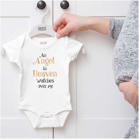Brisco Brands An Angel In Heaven Watches Over Me Baby Romper Boys or Girls in Saudi Arabia