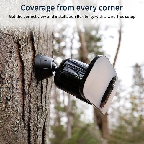 Arlo Pro 3 Floodlight Camera - Wireless Security, 2K Video & HDR, Color Night Vision, 2 Way Audio, Wire-Free, Direct to WiFi No Hub Needed, 160 View, Black - FB1001B (Renewed), (FB1001B-black) in Saudi Arabia