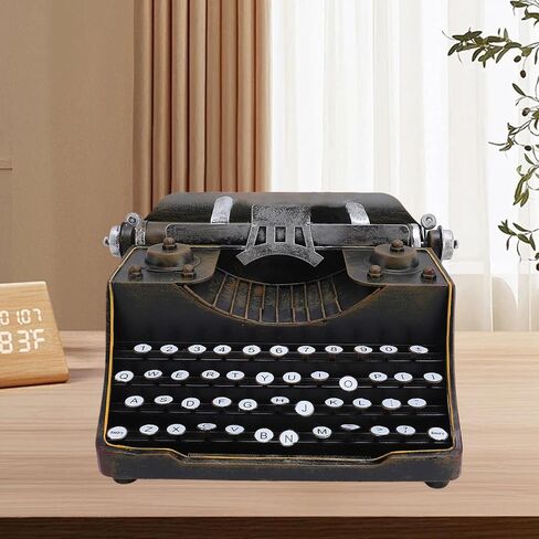 Topincn Retro Vintage Model Catewriter Model Metal Innovative Vintage Vintage Typewriter Decoration Art Ornament for Photography Film Prop (Green) in Saudi Arabia