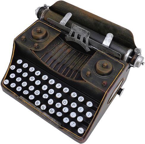 Topincn Retro Vintage Model Catewriter Model Metal Innovative Vintage Vintage Typewriter Decoration Art Ornament for Photography Film Prop (Green) in Saudi Arabia