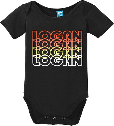 Logan Utah Retro 70s Funny Bodysuit Baby Romper in Saudi Arabia