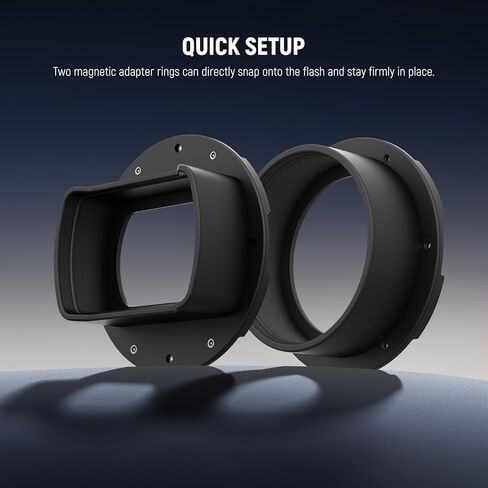 NEEWER Flash Magnetic Adapter Ring Set (2 Pack), Silicone Magnetic Mount Holder for NEEWER NW620 NW700 NW760 Z880 Z760 Square Head & Z1 Z2 Round Head Speedlite, CRS1 in Saudi Arabia
