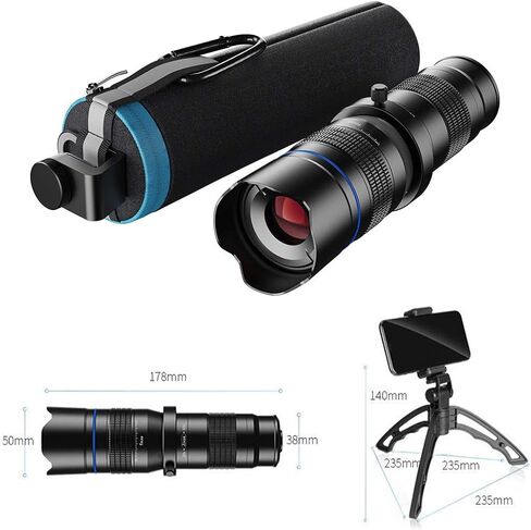 ,All Metal Monocular, 20-40X Zoom HD External Telephoto Lens, Outdoor Mobile Phone Dual-Adjustment Zoom Telescope with Tripod in Saudi Arabia
