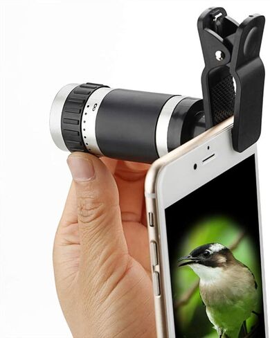 , 8X18 Pocket Monoculars,Mini Portable Monoculars Optics,Fully Multi Optical Lens,12x Magnification Zoom Lens with Phone Adapter for Travel Bird Watching in Saudi Arabia