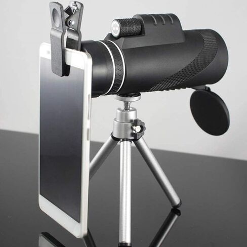 Portable Binoculars High Power 10x40, Monocular Compact with High BAK4 Prism Lens Monocular with Smartphone Adapter and Tripod in Saudi Arabia