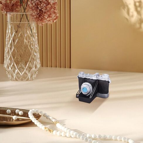 Garneck Old Fashioned Camera الحلي - زخرفة كاميرا راتنجات أسود عتيقة لعرض المكتب المنزلي الهدية الرجعية لعشاق التصوير الفوتوغرافي in Kuwait