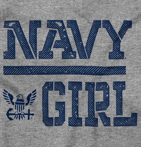 Brisco Brands US Navy Girl Military Anchor Logo Baby Bodysuit Jumper Girls in Saudi Arabia