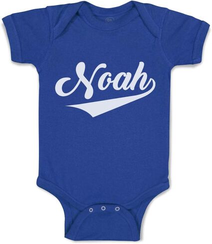 Cute Rascals Baby Bodysuit Noah's Name and Ark Bible Stories Boy & Girl Baby Clothes Funny Cotton Royal Blue Design Only 6 Months in Saudi Arabia