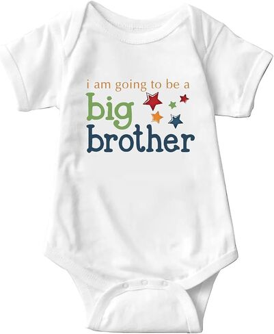 I'm Going To Be A Big Brother Baby Girls Boys Bodysuit Newborn onesie Short Sleeve Infant Romper 0-24 Months in Kuwait