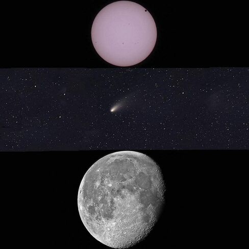 Telescope for Adults Beginners Kids 50mm Aperture 360mm Astronomical Refractor Telescope BAK4 Prism FMC Lens Telescope for Astronomy with Smartphone Adapter and Tripod for Observe Moon (Silver ) in Saudi Arabia