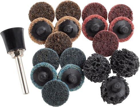 Shark Industries PN-16406 Mini 1 ″ Surface Prep Kit مع لوحة دعم/حامل. تغيير سريع أقراص الإعدادية السطحية. استخدم للتنظيف في مناطق صغيرة أو زوايا ضيقة - مجموعة 19 قطعة in Saudi Arabia