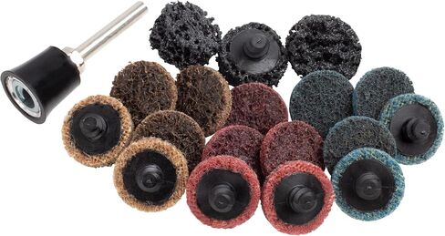 Shark Industries PN-16406 Mini 1 ″ Surface Prep Kit مع لوحة دعم/حامل. تغيير سريع أقراص الإعدادية السطحية. استخدم للتنظيف في مناطق صغيرة أو زوايا ضيقة - مجموعة 19 قطعة in Saudi Arabia