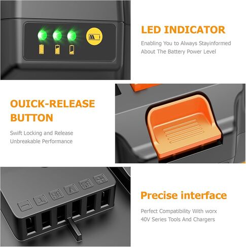 FutureBatt 2 Pack 20V Battery استبدال بطارية Worx 20V 6.0AH WA3520 WA3525 WA3575 متوافق مع أدوات الطاقة اللاسلكية WG151S WG155S WG251S WG255S WG540S WG545S WG890 WG890 in Kuwait
