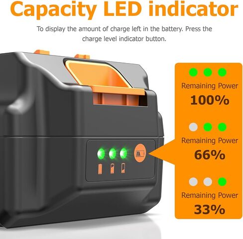 FutureBatt 2 Pack 20V Battery استبدال بطارية Worx 20V 6.0AH WA3520 WA3525 WA3575 متوافق مع أدوات الطاقة اللاسلكية WG151S WG155S WG251S WG255S WG540S WG545S WG890 WG890 in Kuwait