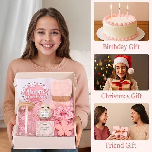Nunubeo Birthday Gifts for Teen Girls Women, Pink Gift Basket for Teenage Girl, Teen Girl Gifts Trendy Stuff, Gifts for Daughter Niece Granddaughter Friends Her, Gift Idea for All Occasions in Saudi Arabia
