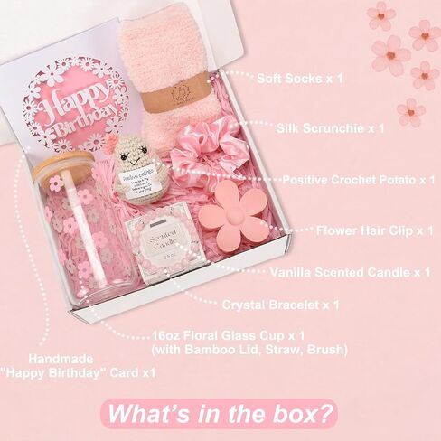 Nunubeo Birthday Gifts for Teen Girls Women, Pink Gift Basket for Teenage Girl, Teen Girl Gifts Trendy Stuff, Gifts for Daughter Niece Granddaughter Friends Her, Gift Idea for All Occasions in Saudi Arabia