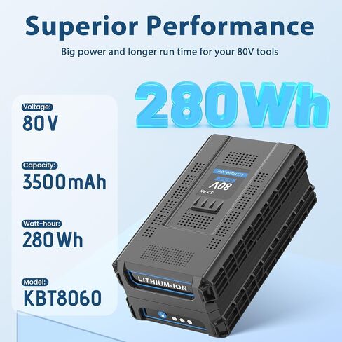 1 حزمة KBT8060 80V 3500MAH استبدال بطارية ليثيوم أيون ل Kobalt in Kuwait