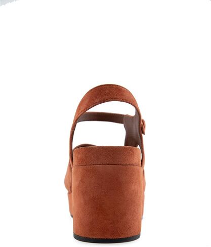 Aerosoles Cora's Cora Flatform Heeled Sandal ، Suede Rust ، 8M in Kuwait