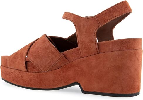 Aerosoles Cora's Cora Flatform Heeled Sandal ، Suede Rust ، 8M in Kuwait