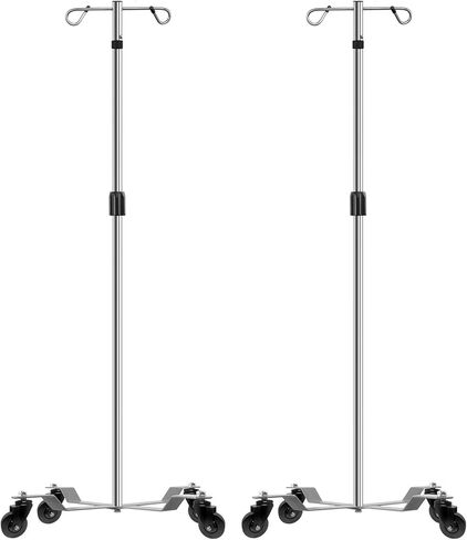 حامل قابل للحمل الدوار IV Pole IV من شركة Konmee مزود بخطاف 4 أرجل / 5 أرجل مع عرض ارتفاع قابل للتعديل، حامل حامل من الفولاذ المقاوم للصدأ, , 5 Legs, , in Kuwait