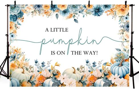 Mehofond 7x5ft Pumpkin Baby Backdrop for Boy Fall A A Little Pumpkin على الطريق الخلفية للتصوير الفوتوغرافي الخريف الأزرق الأزرق الشكر لحزب الطفل دخن. in Kuwait
