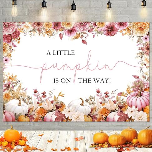 Mehofond 7x5ft Pumpkin Baby Backdrop for Boy Fall A A Little Pumpkin على الطريق الخلفية للتصوير الفوتوغرافي الخريف الأزرق الأزرق الشكر لحزب الطفل دخن. in Kuwait