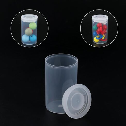 20pcs Plastic Film Canister Holder, 35mm Empty Camera Reel Camera Film Storage Film Canisters with Caps for Storing Camera Films, Coins, Beads, Rings (Transparent) in Saudi Arabia