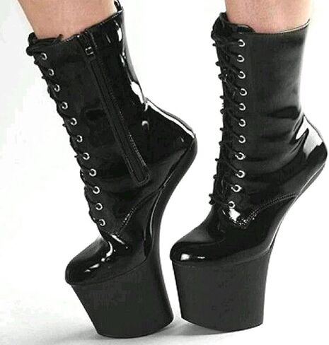أعقاب عالية 20 سم أحذية الكاحل Heelless في الكاحل سميكة ذات براءة اختراع أحذية جلدية ترقص in Kuwait