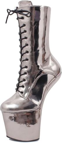 أعقاب عالية 20 سم أحذية الكاحل Heelless في الكاحل سميكة ذات براءة اختراع أحذية جلدية ترقص in Kuwait