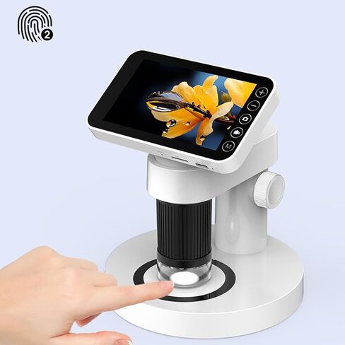 3.97 بوصة شاشة ملونة المجهر الرقمي ، مجهر التكبير machifier 1000x مع تسجيل الفيديو للطلاب علم بيولوجيا علم المواد in Kuwait
