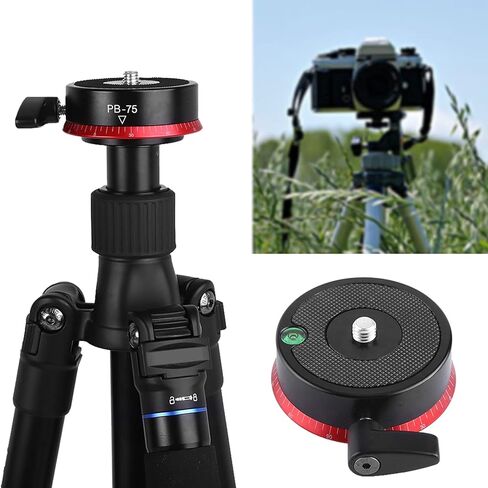 360 ° reashingcamera panning base base ، تم بناؤه في مستويات الفقاعة ، و 3/8 بوصة ألومنيوم ألومنيوم برأس ترايبود ترايبود ترايبود ترايبود كاميرات dslr ترايبود in Kuwait