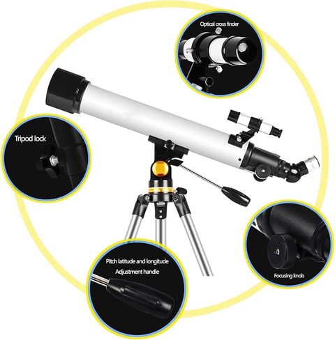 Astronomical Telescope for Kids 700/70mm Portable Refractor Super Clear Telescope with Adjustable Tripod and Carry Bag for Astronomy Beginners Good Partner to View Landscape and Planet in Saudi Arabia