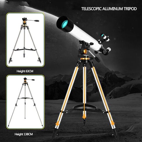 Astronomical Telescope for Kids 700/70mm Portable Refractor Super Clear Telescope with Adjustable Tripod and Carry Bag for Astronomy Beginners Good Partner to View Landscape and Planet in Saudi Arabia