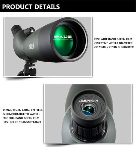 Adults Kids Telescopes for Astronomy Professional High Magnification 70mm Aperture Refraction Telescope Zoom Portable Monocular Scope with Tripod Phone Holder Beginners Space Observation in Saudi Arabia