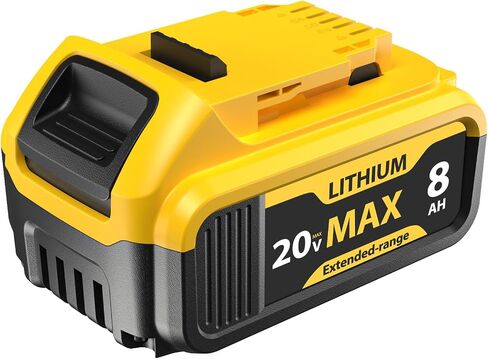 High-Capacity 8000mAh Lithium-Ion Replacement Battery for DeWalt 20V Max Battery Tools – Compatible with DCB200/DCB201/DCB206/DCB207 & Chargers in Saudi Arabia