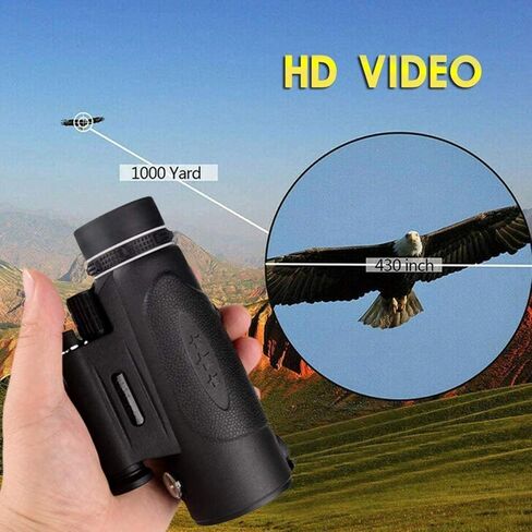 مناظير محمولة عالية الطاقة 12 × 42 ، وعلى عالي الدقة وحيد مع عدسة BAK4 Monocular مع محول الهواتف الذكية وترايبود لحفلات المسرح مشاهدة الطيور in Saudi Arabia