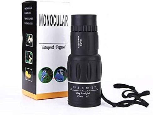 Portable Binoculars High Power 16x52 High Power Monocular with Smartphone Holder with Tripod Bak4 Prism Dual Focus for Bird Watching Black in Saudi Arabia
