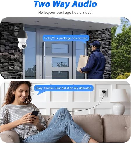 Light Bulb Security Cameras Outdoor, 5G& 2.4G WiFi Security Camera,Lightbulb Camera for Home Security Outside Indoor,360°PTZ,Two-Way Talk,Color Night Vision,Human Motion Detection in Saudi Arabia
