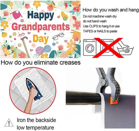 Happy Grandparents Day Banner 7x5ft Black Love Grandpa Grandma Grandparents Photography Backdrop Best Grandma Ever Party Decorations Banner Supplies in Saudi Arabia