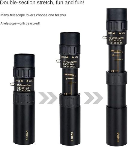 Updated Newest Monocular Telescope 10-300x40 High Magnification Zoom Waterproof Telescope Suitable for Outdoor Bird Watching/Travel in Saudi Arabia