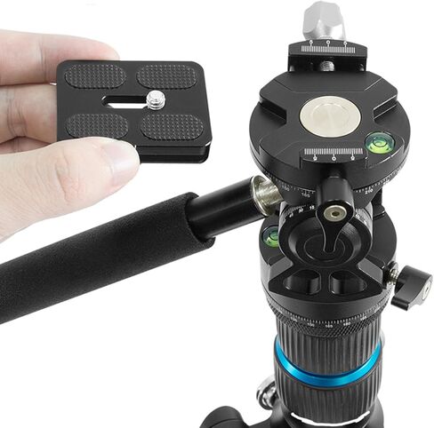 Double Panoramic Tripod Fluid Head Small Pan Tilt Head Quick Release Plate and Handle for DSLR and Small Video Cameras in Kuwait