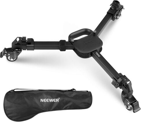 Neewer Photography Tripod Dolly ، كاميرا إطلاق قفل سريعة dolly مع عجلات مطاطية 3 بوصات ، أرجل تلسكوبية ، مقبض وحقيبة ، 44 رطلاً في DSLR Cameras Camborge Photo Recording ، TS012 in Kuwait