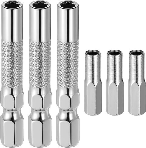 6PCS 1/4 to 4mm Bit Adapter, Hex Screw Driver Bit Adapter Magnetic, Micro Bits Drill Extension Socket Shank, Micro Bits Holder, 1/4 to 4mm Hex Adapters Magnetic for Precision Sets in Saudi Arabia