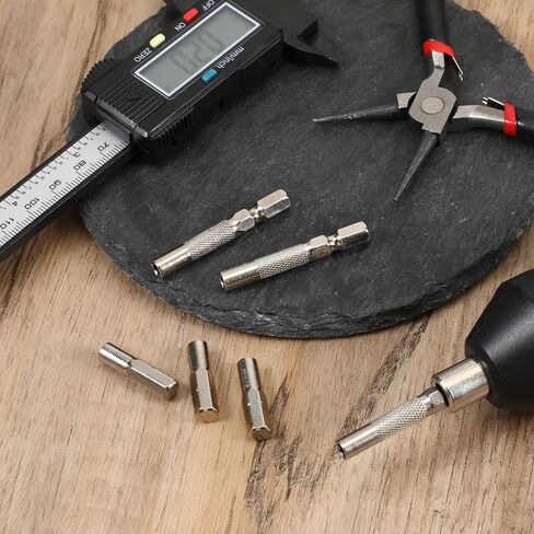 6PCS 1/4 to 4mm Bit Adapter, Hex Screw Driver Bit Adapter Magnetic, Micro Bits Drill Extension Socket Shank, Micro Bits Holder, 1/4 to 4mm Hex Adapters Magnetic for Precision Sets in Saudi Arabia
