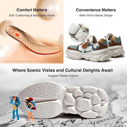 Uin Women's Chanky Fashion Sneakers Walking Nargall مريح الفن مصمم سفر Dad Shoes Ronda in Saudi Arabia