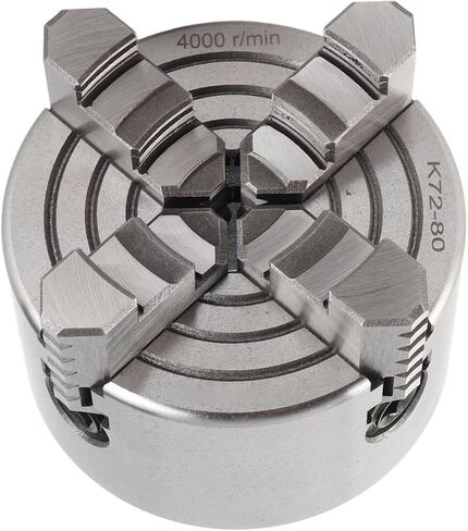 Hztyyier K72-80 4 -Jaw Metal مخرطة تشاك - مخرطة عكسية لآلة الدوران - أجزاء لمعالجة المعادن in Saudi Arabia
