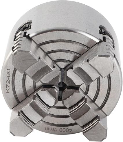 Hztyyier K72-80 4 -Jaw Metal مخرطة تشاك - مخرطة عكسية لآلة الدوران - أجزاء لمعالجة المعادن in Saudi Arabia